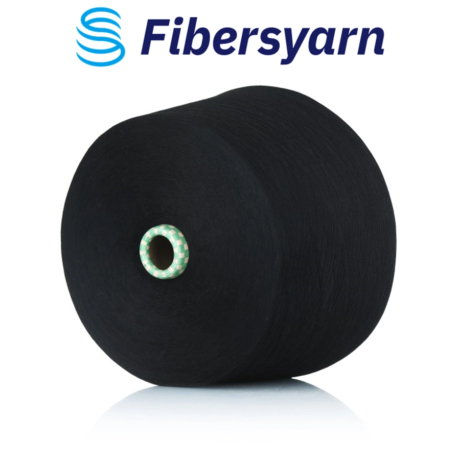 Fil de coton ignifuge Siro pour machine à tourner textile 100% 20/1 30/2 fibres de polyester