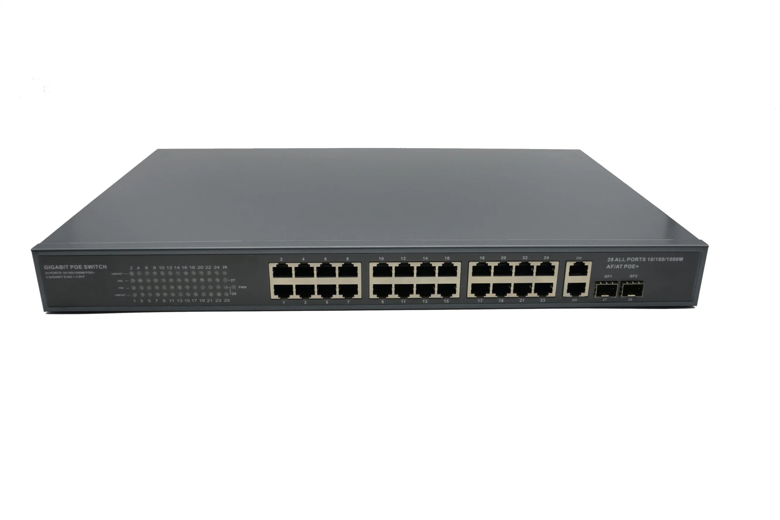 Le LACEL géré/professionnel haut de gamme non géré 24 ports Poe + 2 ports RJ45 +2 1000Mbits/s SFP Gigabit fibre commutateur Poe Bureau de montage en rack