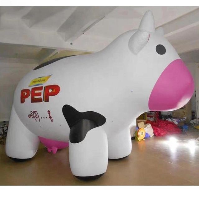 Advertising Inflatable Milk Cow Cartoon Model for Shopping Mall Decoration