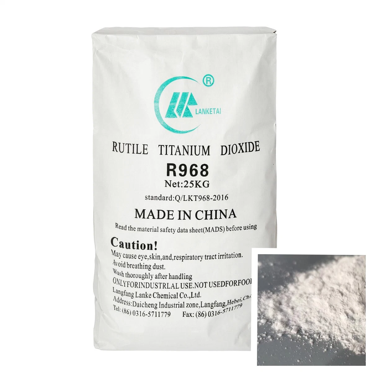 TiO2 Rutile/Anatase Grade Titanium Dioxide Chemical Pigment Used for PVC Plastics/Coatings/Rubber