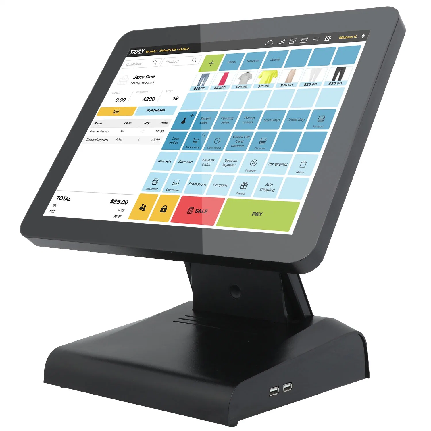 Best Sell of 15-Inch Capacitive 1024*768 Touch Screen POS Machine