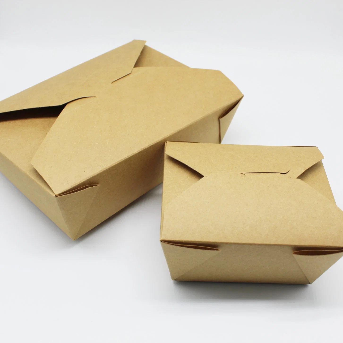 Takeaway Fast Food Packaging Kraft Paper Box for Hamburger/Salad