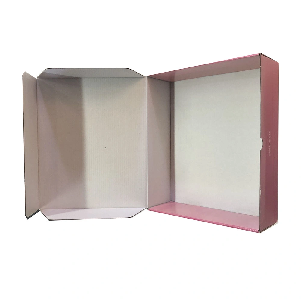 Custom Small Tuck Top Mailing Packaging Boxes Pink Printing Colored Corrugated