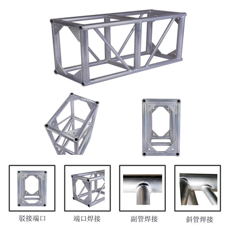 Structure de connexion par broche en alliage d'aluminium argenté pour éclairage de scène de toit en treillis