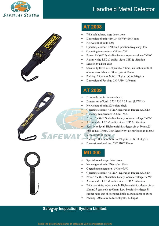 2019 جهاز الكشف عن المعادن المحمول باليد الاحترافي Security Metal Detector