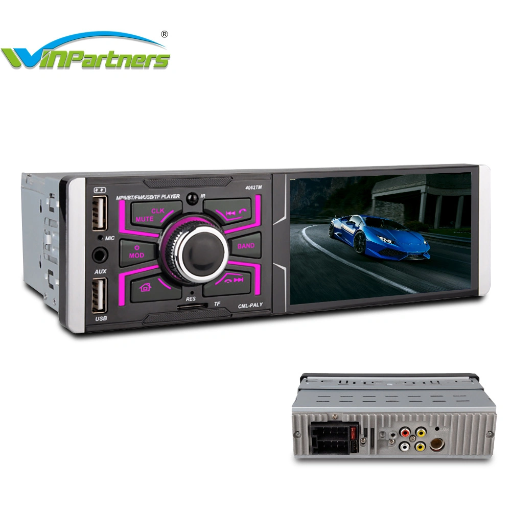 1 radio et lecteur vidéo pour voiture DIN MP5 avec Bt/FM/USB/TF/FM/Mirror Link Autoradio