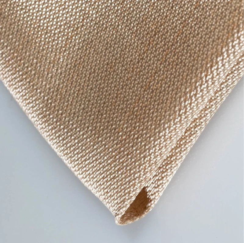 0.5mm 480GSM Twill Woven Steel Wire Fiberglass Cloth Fabric for Smoke and Fire Barrier