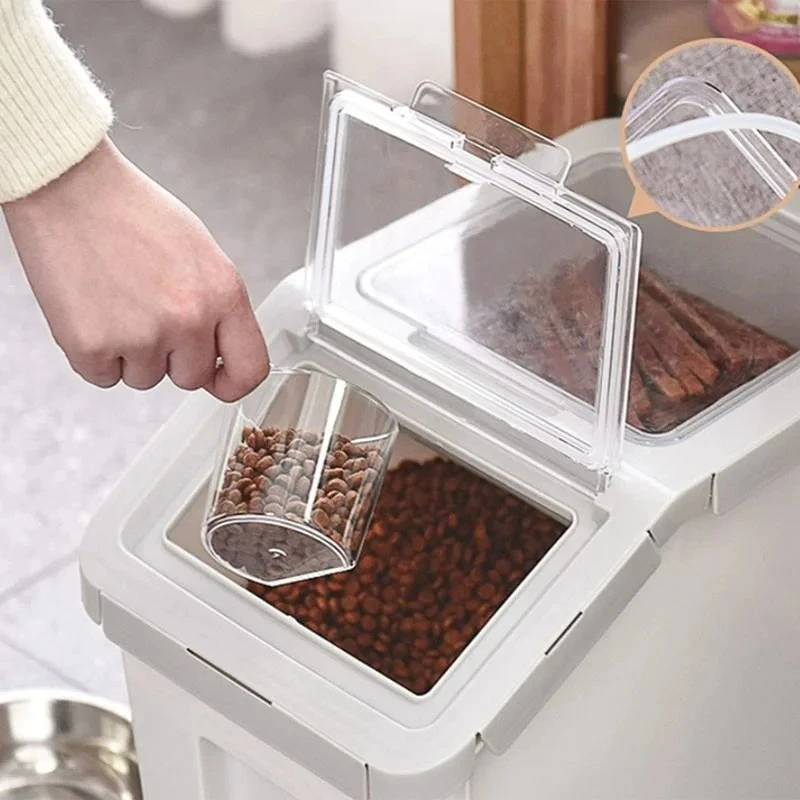 Boîte de rangement multi-fonctionnelle pour animaux de compagnie en gros - conteneur alimentaire pour chiens et chats étanche, antiinsectes, résistant à l'humidité