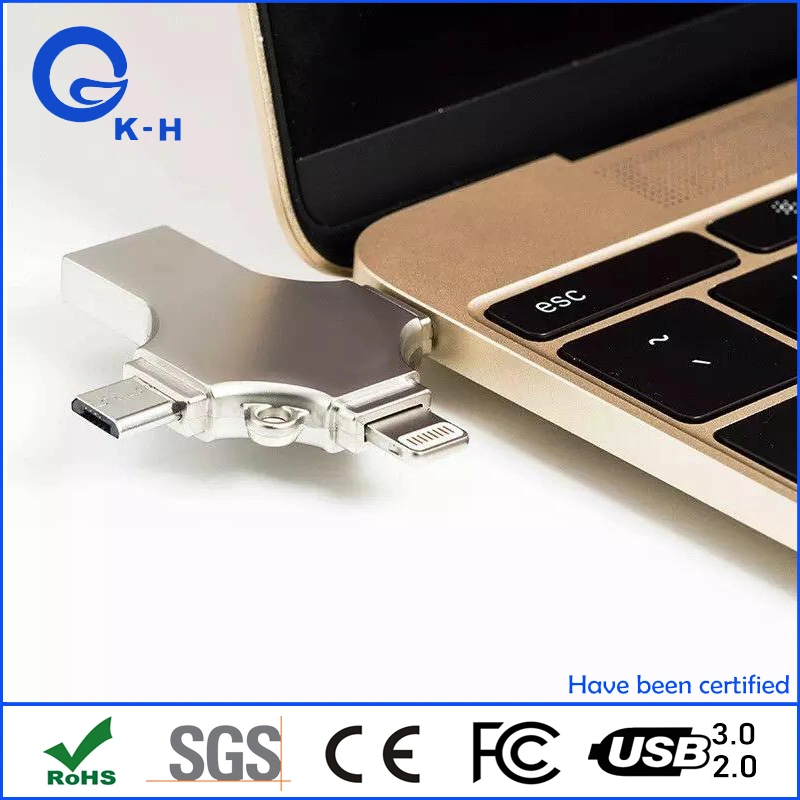 4 in 1 OTG Memory USB for iPhone Android Type-C 16GB