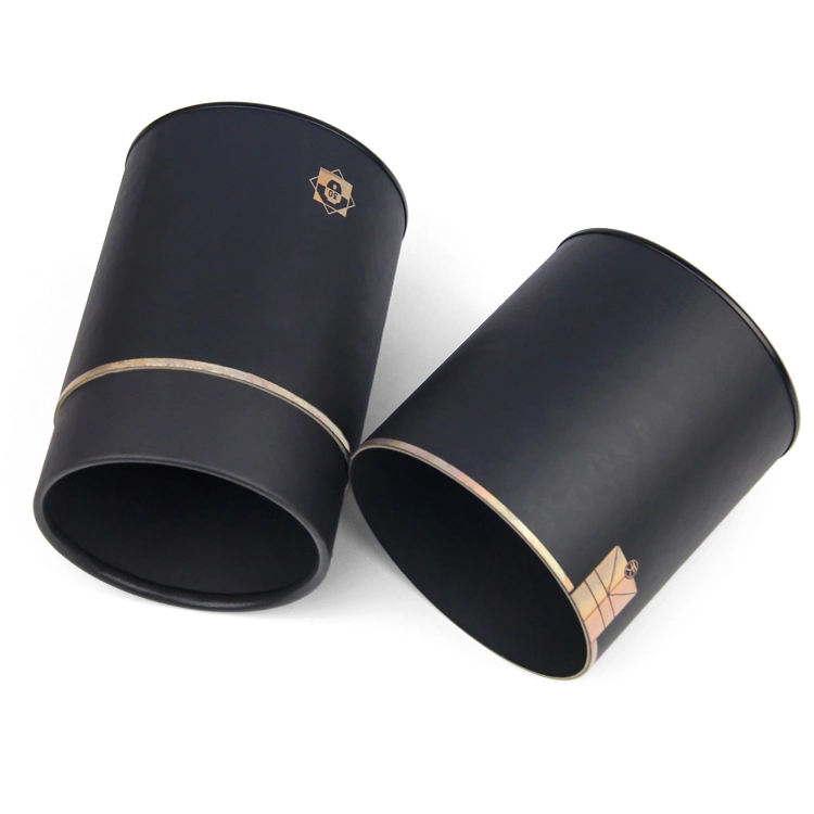 Firstsail Wholesale/Supplier Black Cardboard Cylinder Shape Brandy Whisky Paper Tube Red Wine Packaging Box