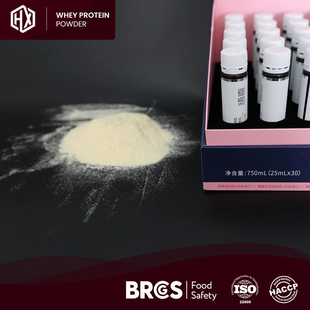 Haoxiang Imported Brand Native Whey Protein Light Yellow Powder Whey Protein Muscle Gain Manufacturers Whey Casein Blend Protein Powder Adjuvant Cancer Therapy