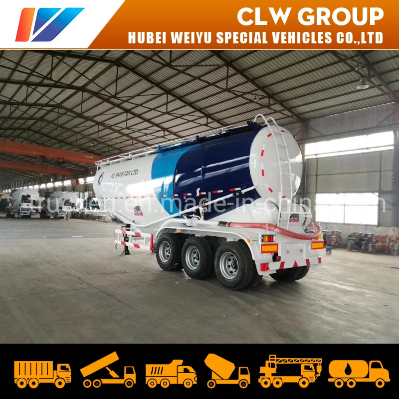 3 Axle 45m3 Bulk Cement Tank Truck 60ton Bulk Powder Tanker Semi Trailer