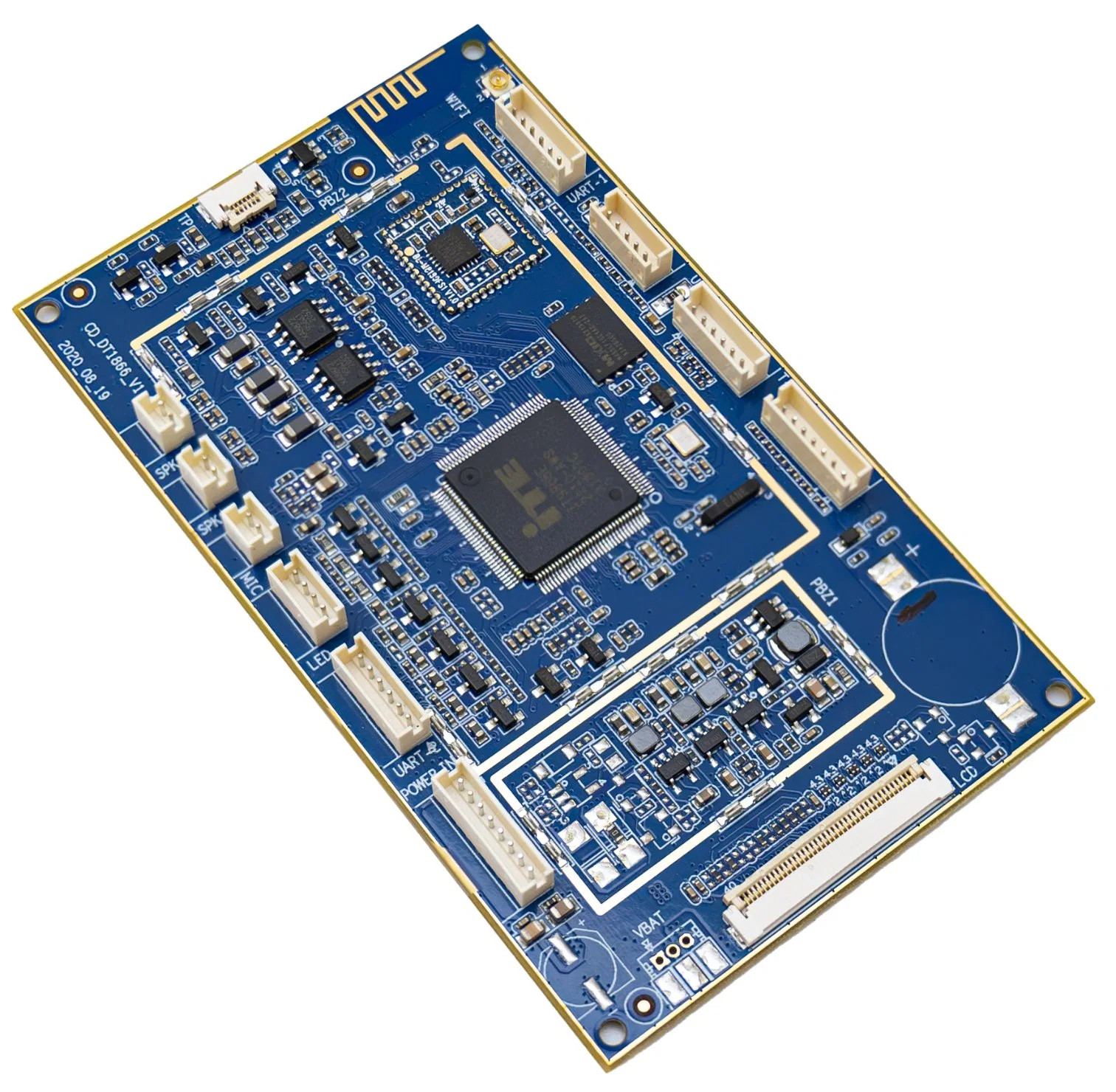 PCBA Circuit Motherboard eingebettet mit dem Mtk8167A Chipsatz von Mediatek Inc, der Android 11 und WiFi und Bluetooth-Konnektivität unterstützt.