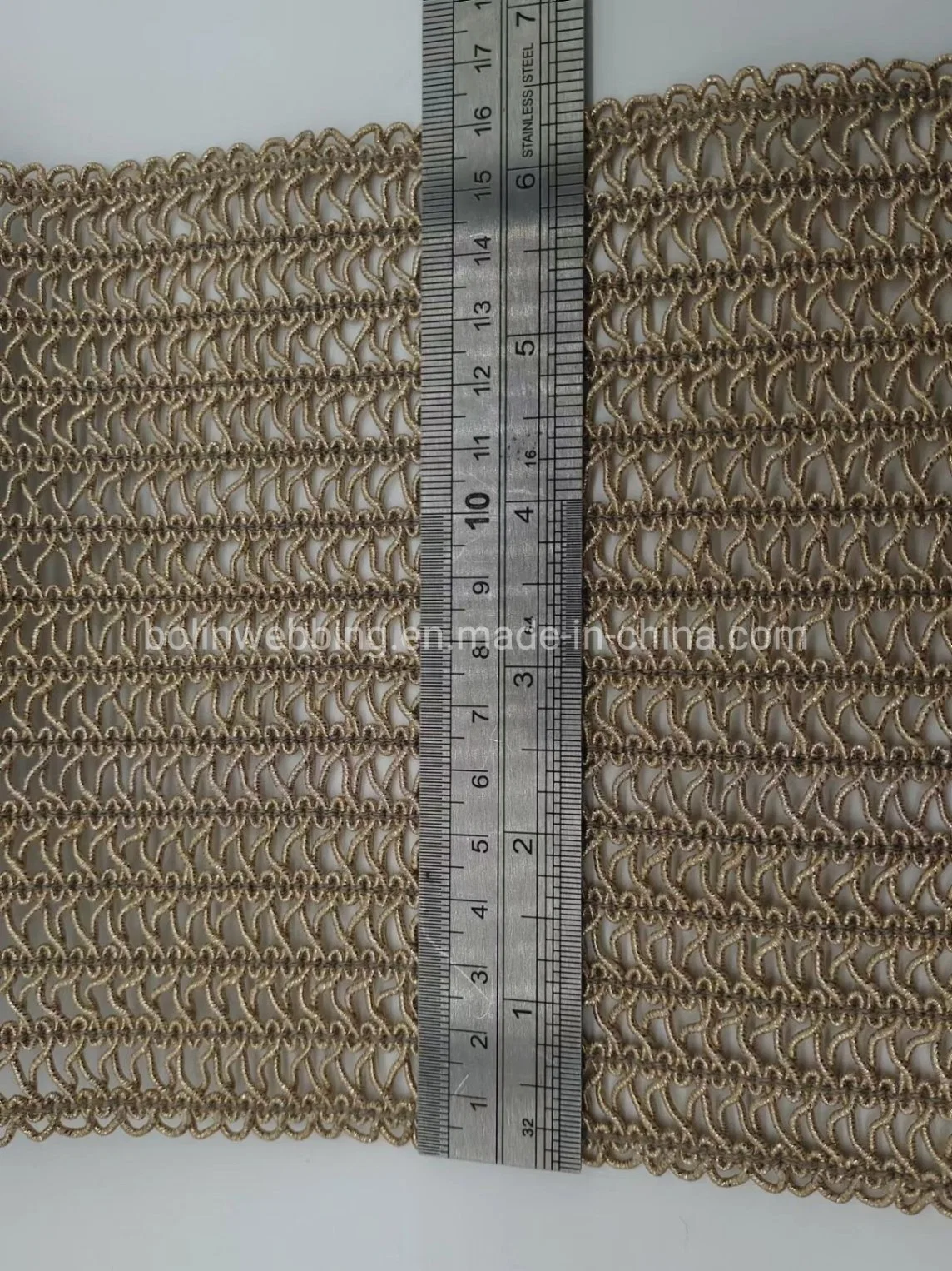 Factory Custom160mm Braided Rattan Weave Hollow Braided Polyester Belt Braided Accessories for Shoe Raffia Braided Weaving