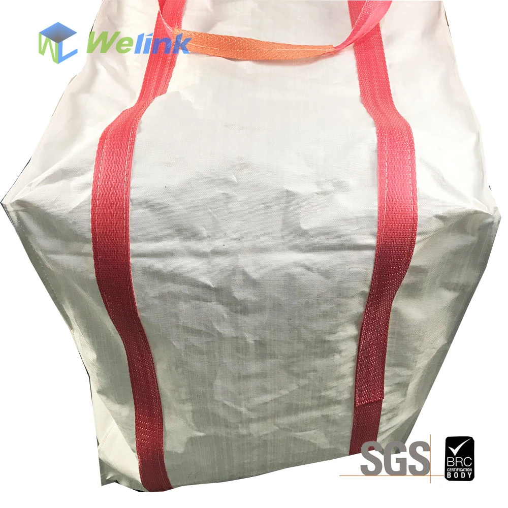 Duffle Top FIBC Bulk Bag with Flat Bottom 1 Ton Jumbo Bag