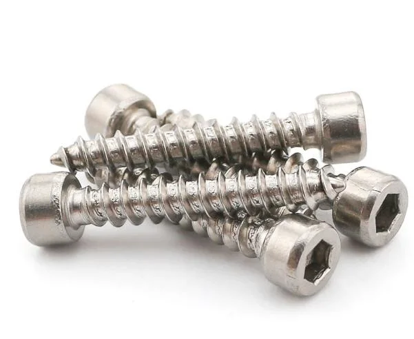 Nickel Plated Steel Allen Hex Socket Cap Head Self Tapping Wood Screws