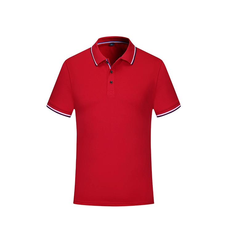 Supermarket Shopping Mall Work Clothes T-Shirt Polo Shirt Summer Ciro Fiber Lapel Short Sleeve Comfortable and Breathable