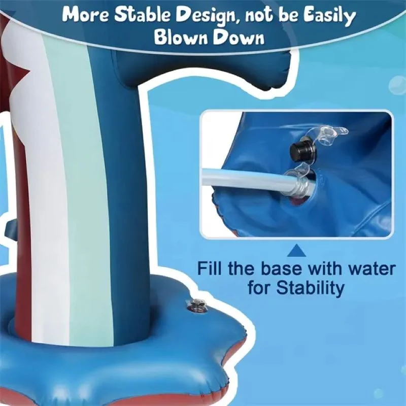 Shark Sprinkler for Kids Summer Inflatable Water Toys Outside Water Games