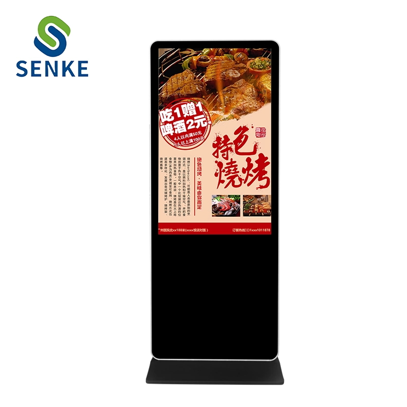 Top-Qualität 65 Zoll große Bodenstand Indoor Android LCD Digital Signage-Anzeige Für Werbung