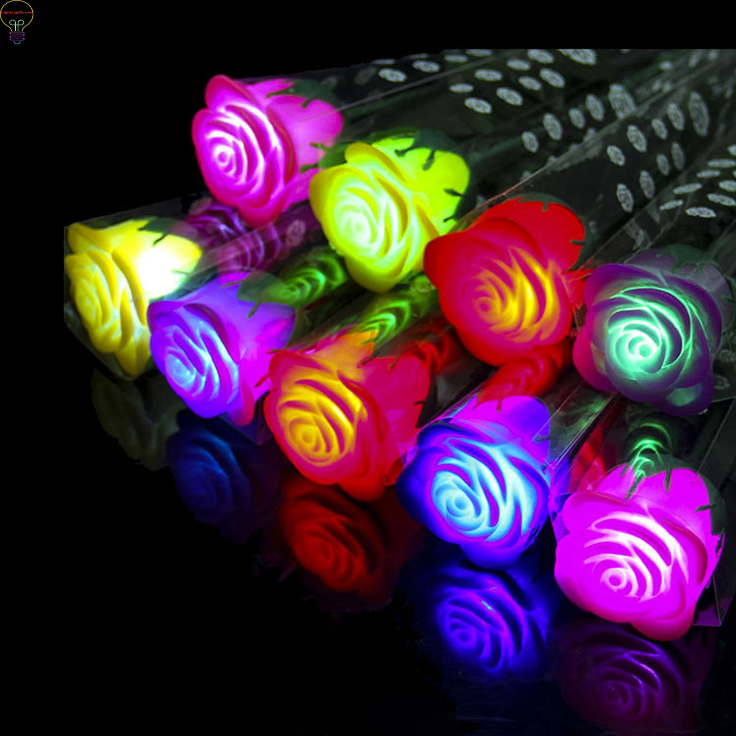 Romantic LED Rose for Valentines LED Rose Flower Lamp Artificial Flower