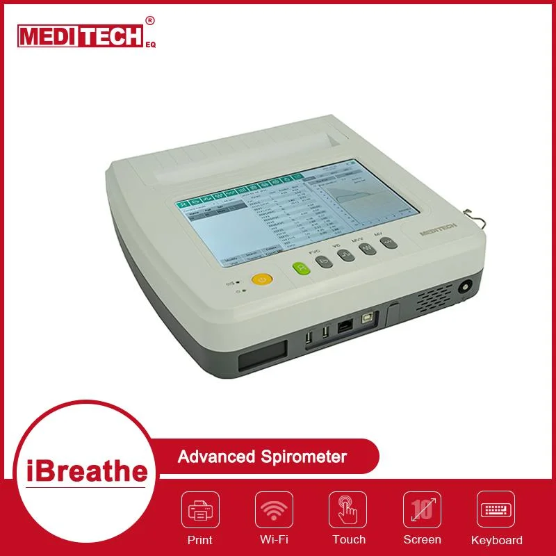 Medical Portable Desktop Spirometer 10 Inch Large Touch Color Screen