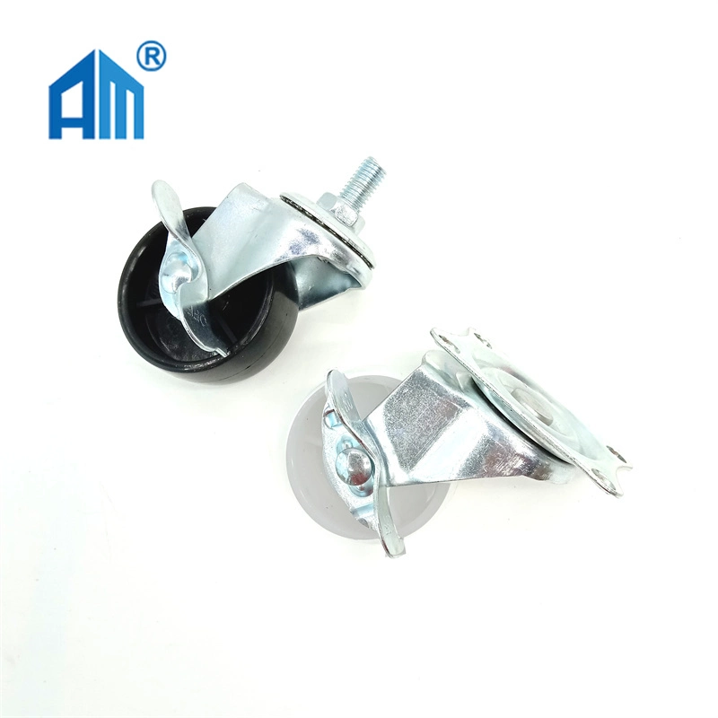 4 5 6 8inch PVC/PU Heavy Duty Industrial PP Plastic Core Swivel Plate Caster Wheel with Brake for Trolley