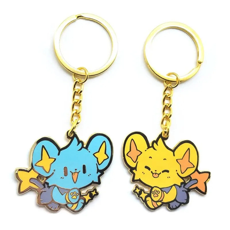 Promotional Keychains Keyring Accessories Cute Anime Sublimation Custom Logo Designer Key Holder Metal Enamel Keychain Key Chain