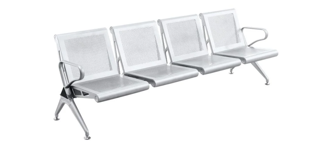 Fabricant de chaise d'attente pour aéroport à 3 places en métal acier, mobilier extérieur public, chaise d'extérieur, banc d'assise, chaise de jardin.