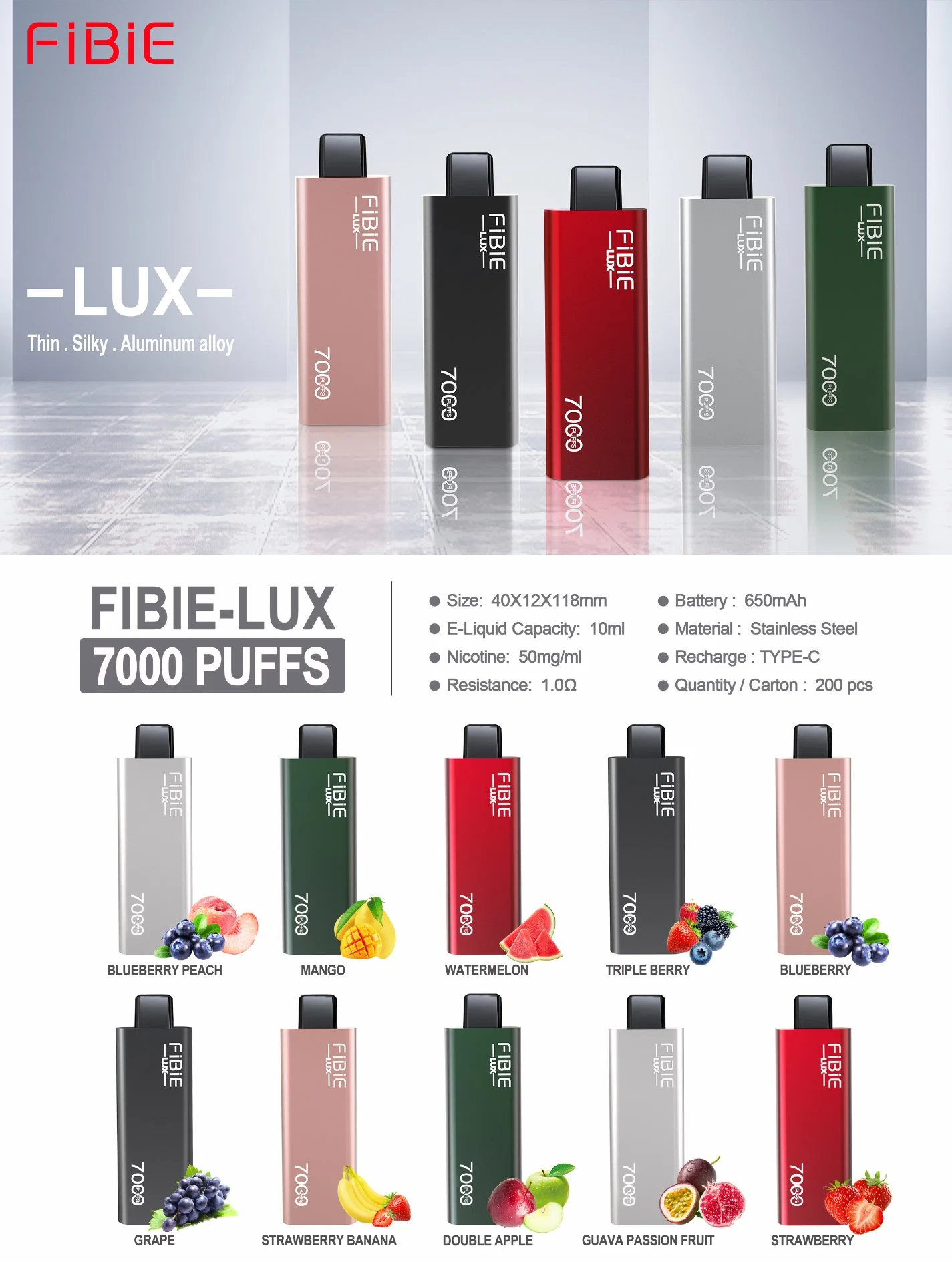 2023 New Lux Disposable Vape Leather Mesh Coil Vaporizer E-Cigarette Wape 6000 8000 9000 10000puffs Vapor Atomizer Vaporizer 7000 Puffs Rechargeable Vape