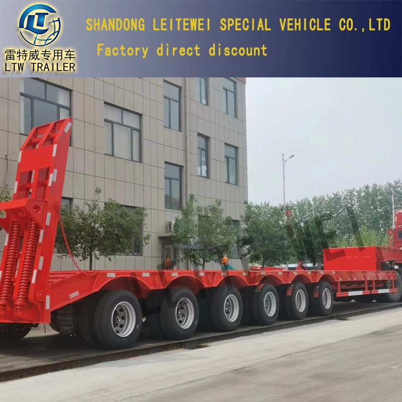 Reitway Manufacturer 60m Wind Turbine Blade Power Equipment Transport Scalable Retractable Flat Semi-Trailer