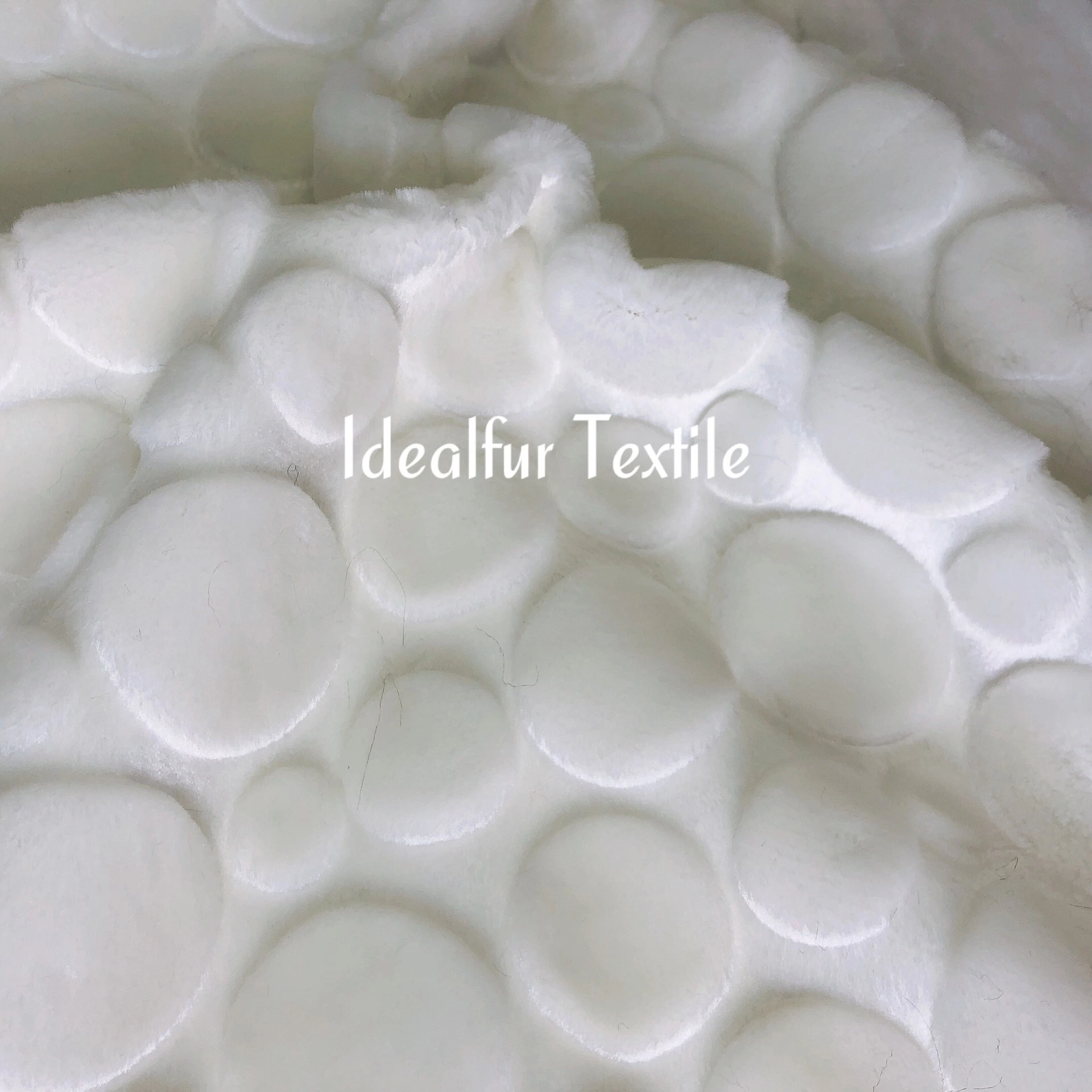 Circular Embossed Short Pile Imitation Rabbit Fur