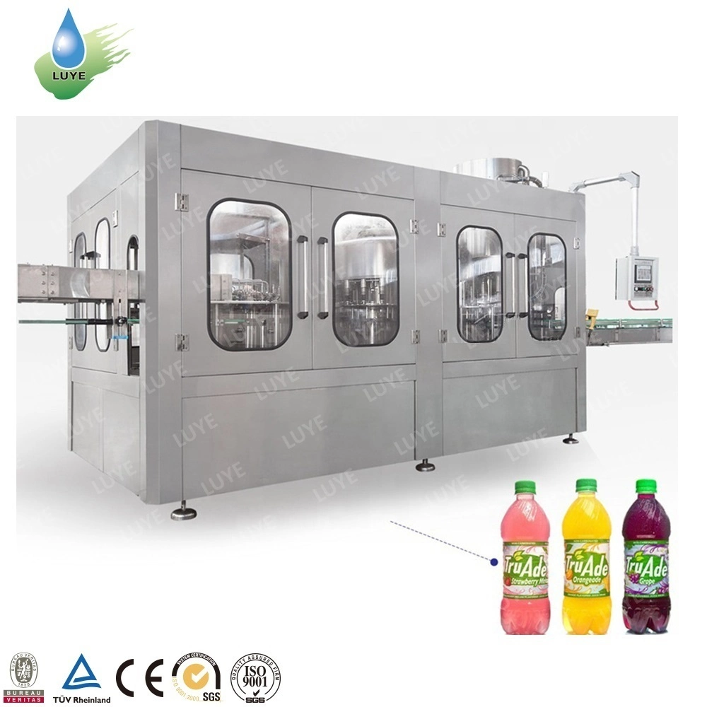 Pet Plastic Glass 3 in 1 Monobloc Gas Drink Beverage Water Wine Bottle Filling Machine / Equipment / Line