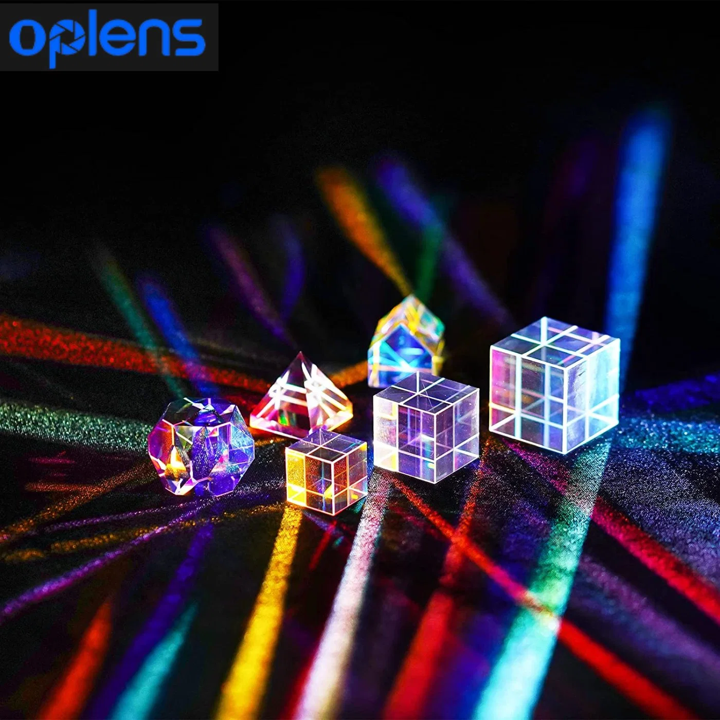 2024 Free Sample/Inquiry for Drawings Mini K9 Crystal Glass Prism Cube Optical Glass RGB Dispersion Prism X-Cube Physics Photography Props 15 * 15 * 15mm