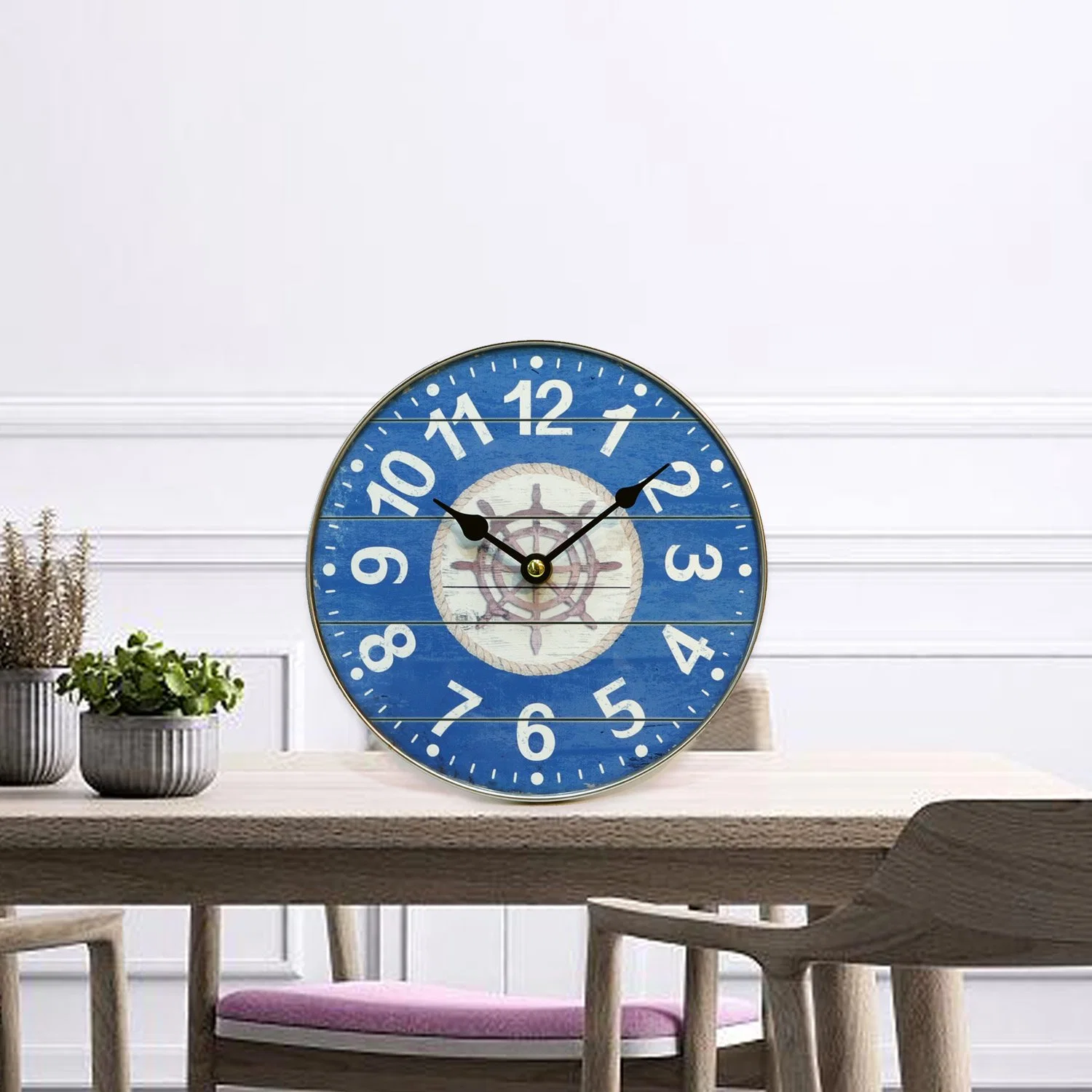 Hand Kids Gifts Frameless Living Room Small Desk &amp; Table Clock