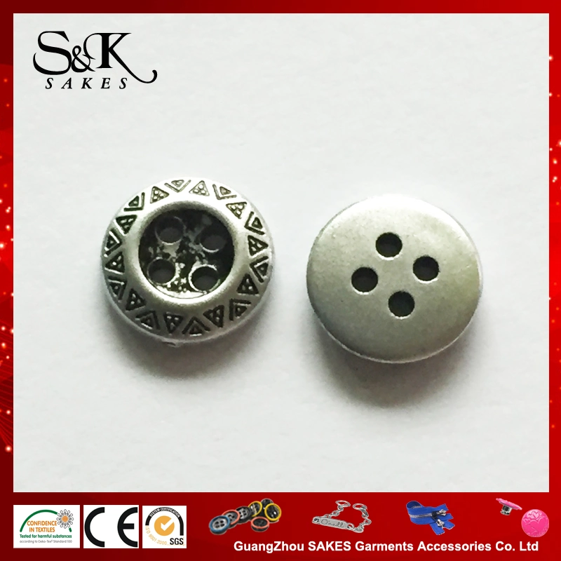 Old Silver Color ABS Button Plastic Resin Button for Shirts