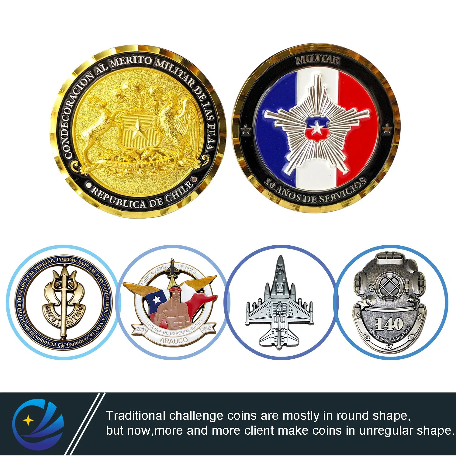 Factory Customized Military Challenge Coin Zinc Alloy 2D Epoxy Coins Promotional Gift Metal Craft in China