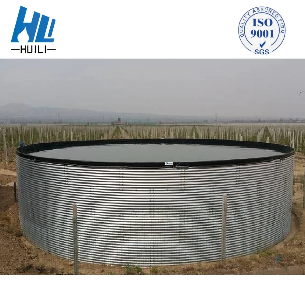 Tanque circular redondo circular redondo modular de hojas de acero galvanizado