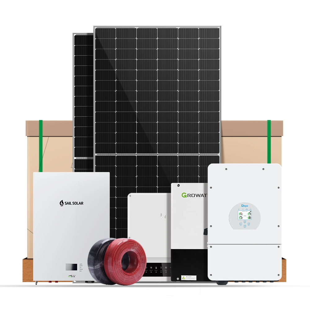 Sistema Solar Sail de 5 kw 8 kw 10 kW 12 kW tudo em um Sistema de monitorização inteligente híbrido para casa