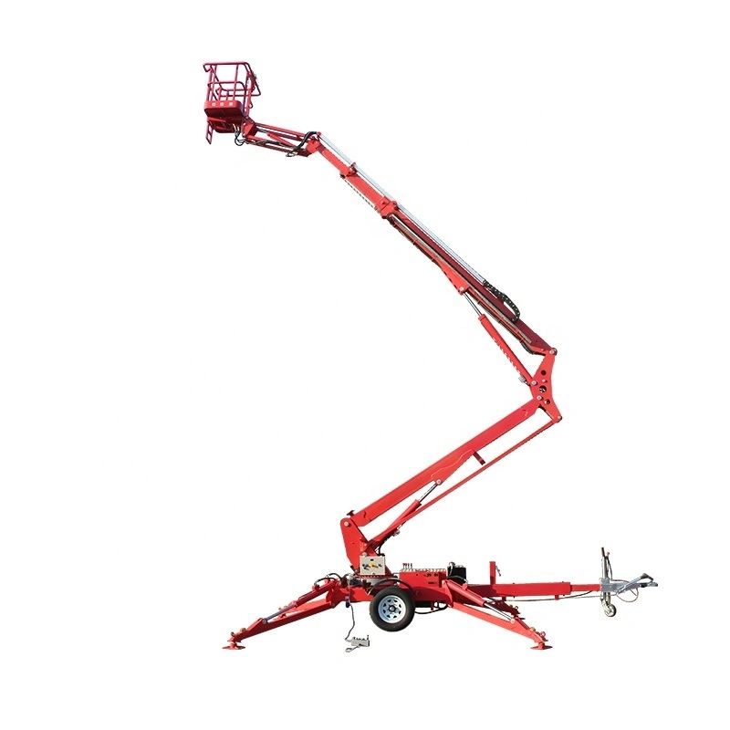 Levage Tuhe 6m 8m 12m 14m 16m Cherry Picker 4X4 Voiture de relevage de rampe montés sur camion grue de levage avec panier