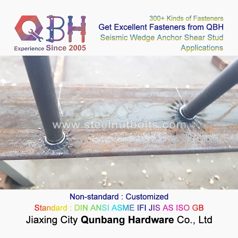 Qbh GB ISO JIS ANSI Standard Customized Ceramic Ferrules Ring Seismic Wedge Anchors Arc Weld Stud Roofing Welding Bolt