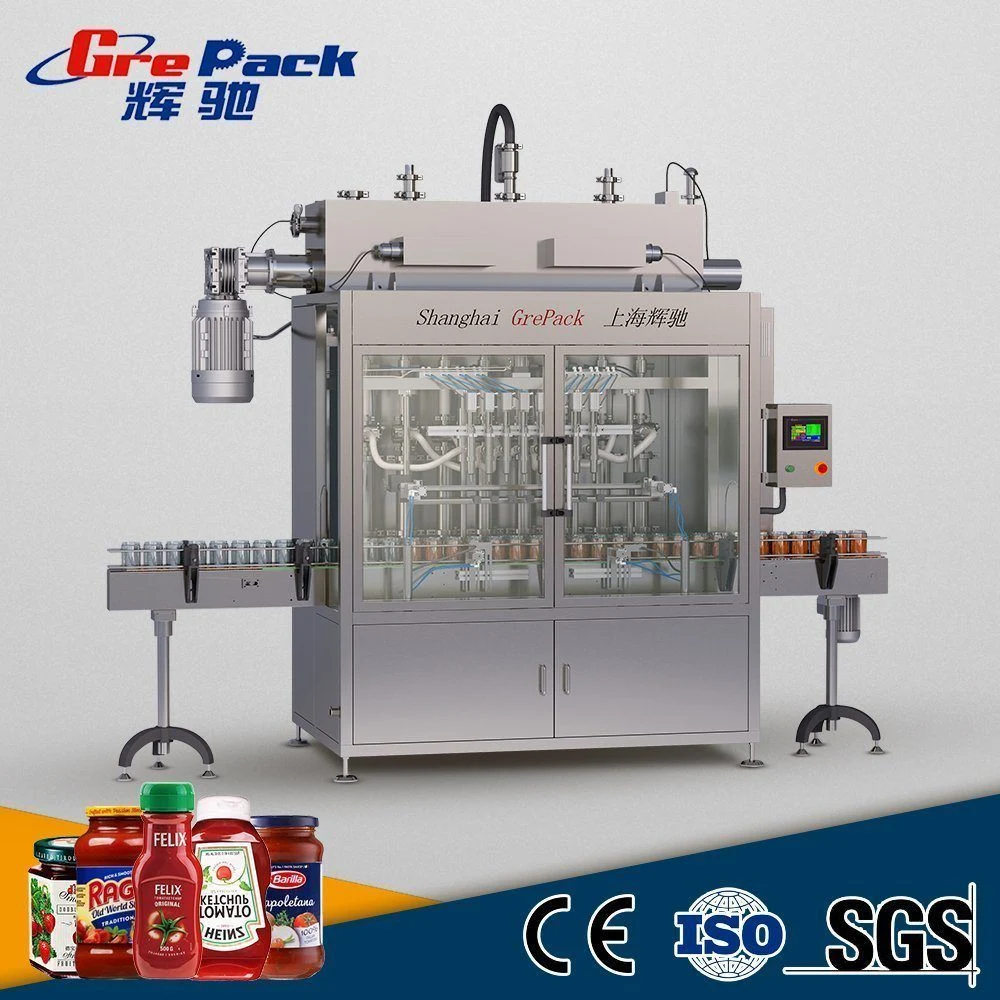 Automatic 4 Heads Honey Jam Face Cream Ketchup Chocolate Peanut Butter Paste Bottle Filling Machine