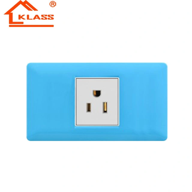 Color Switched 15A Wall Electricity Outlet Socket Us Type