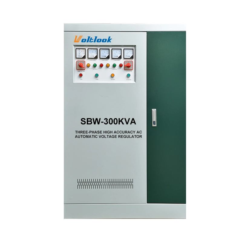 250kVA 300kVA Three Phase Intelligent LCD High Precision Automatic Voltage Stabilizer