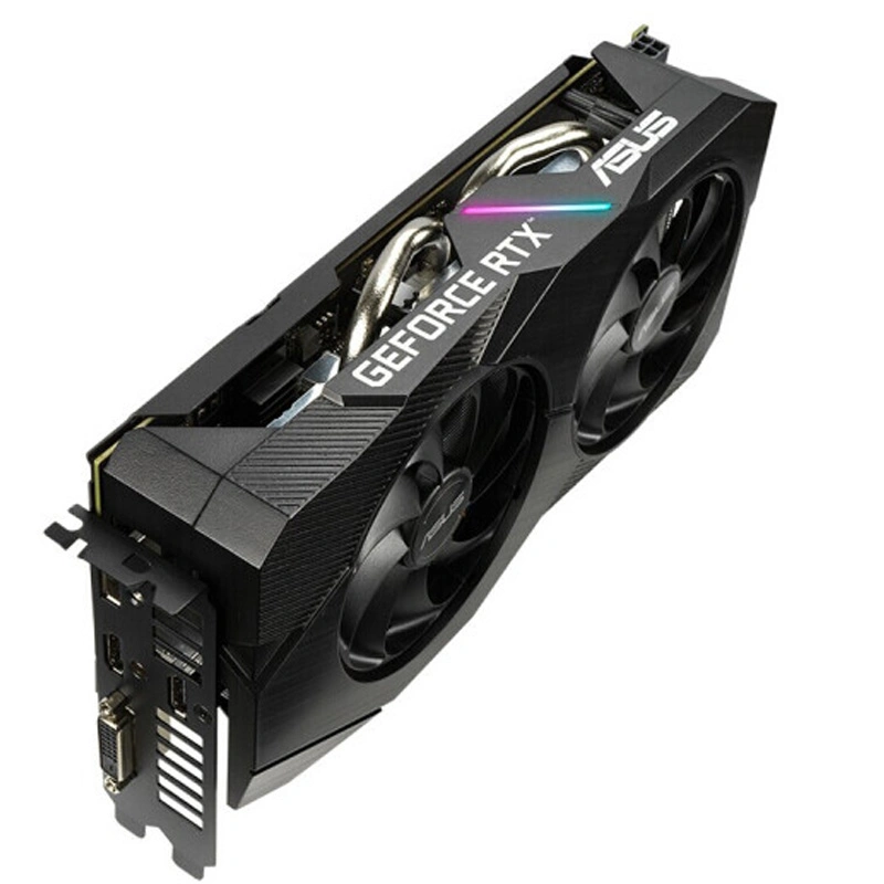 Nvidia Asus Geforce Rtx 2060 Overclocked 6g Gddr6 Dual-Fan Evo 32mh 135W Graphic Card for GPU Gpui Rigs GPU Coin Wholesale/Supplier Price