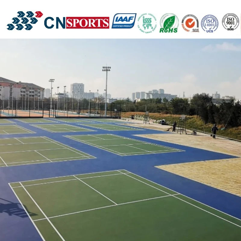 High Rebounce Acrylic Coating Outdoor All Weather Use Tennis Court Sports Flooring