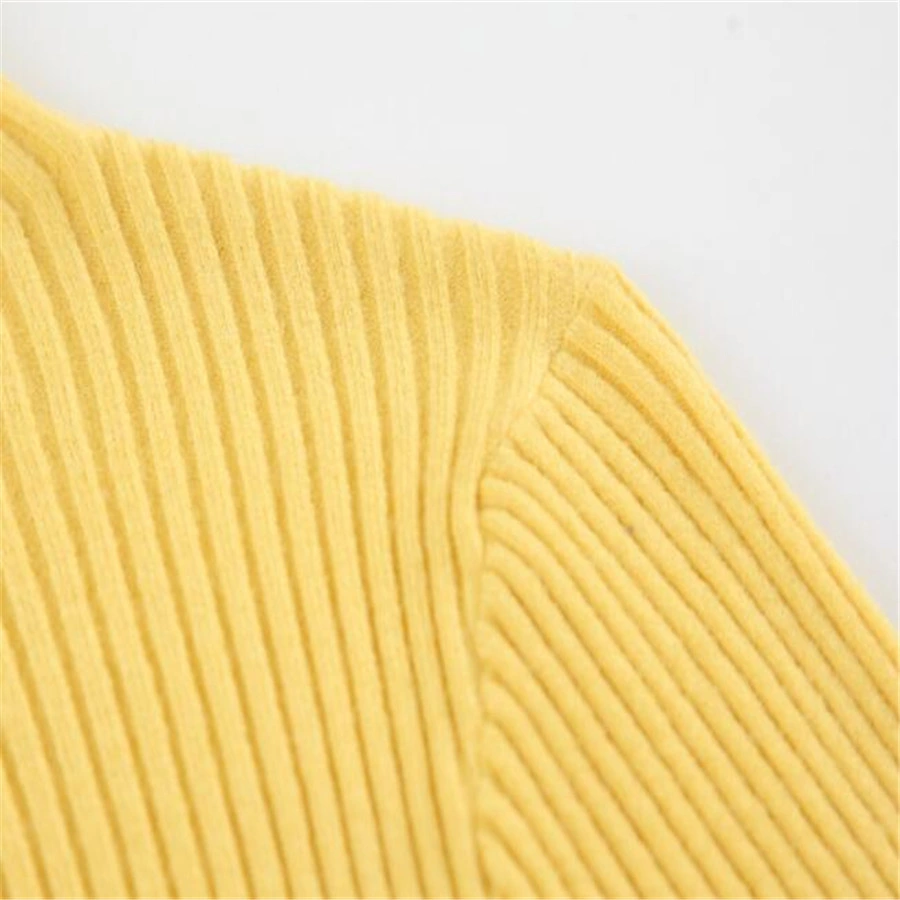 Fashion Soft Turtleneck Womens Knitting Ribbde Pullover Sweater