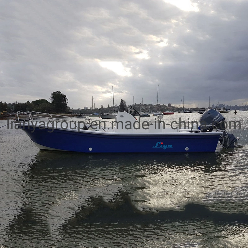 China Liya 5.8m Bateau de pêche en fibre de verre Panga Vitesse Navire à vendre