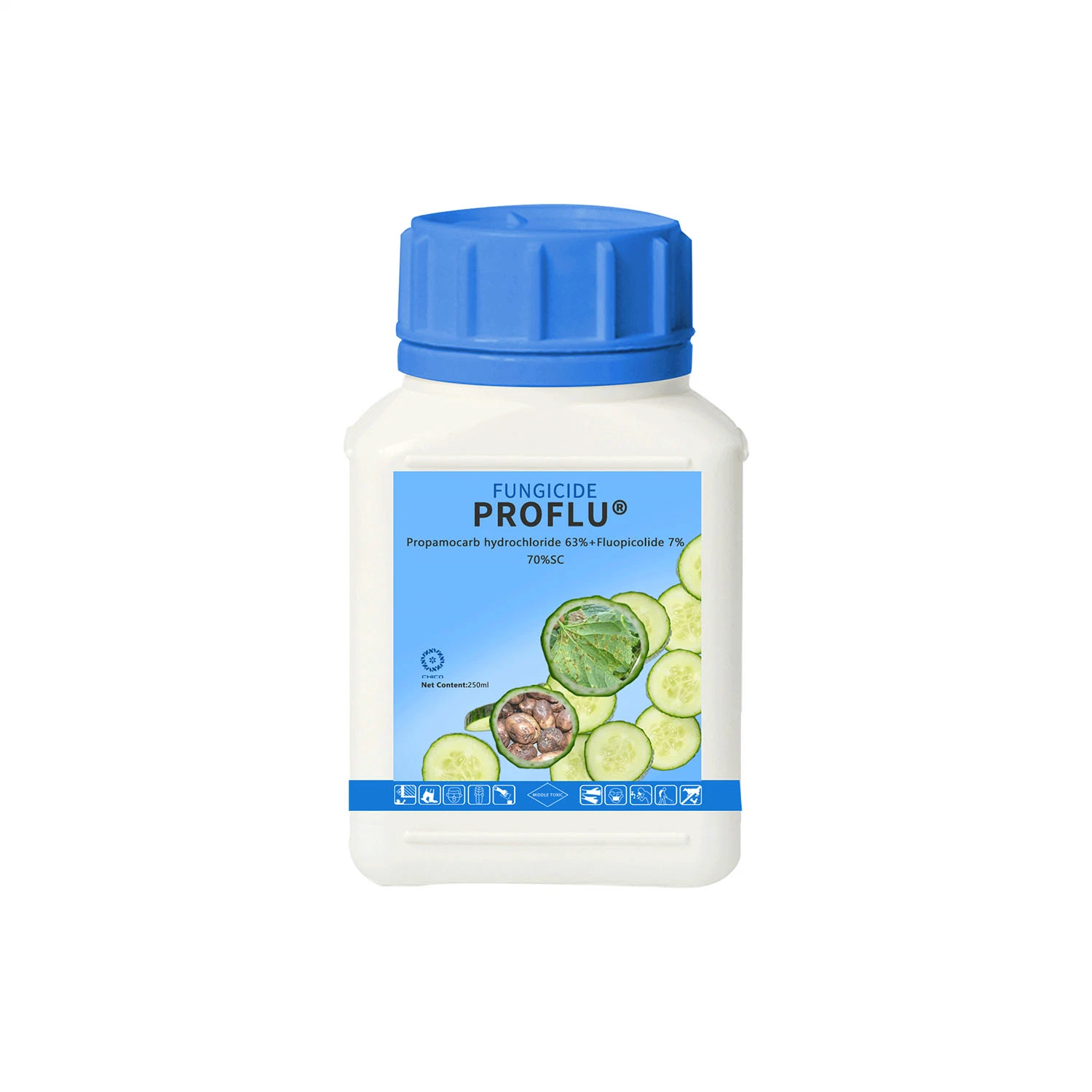 Propamocarb hydrochloride 63% + Fluopicolide 7%  70%  SC low toxicity systemic fungicide