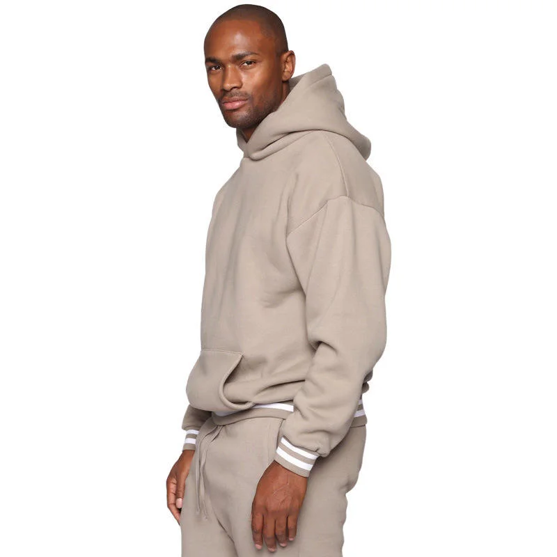 Wholesale/Supplier Sweatpants French Terry Fleece Hoodie Set for Men Custom Oversize 100% Cotton 2 Piece Jogger Set Plus Size Men's Tracksuit