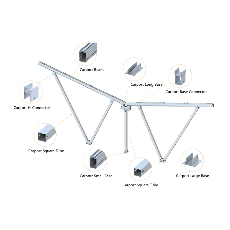 تخفيضات ساخنة carport Solar PV Solar carport Solar sumpport sar carport نظام التثبيت